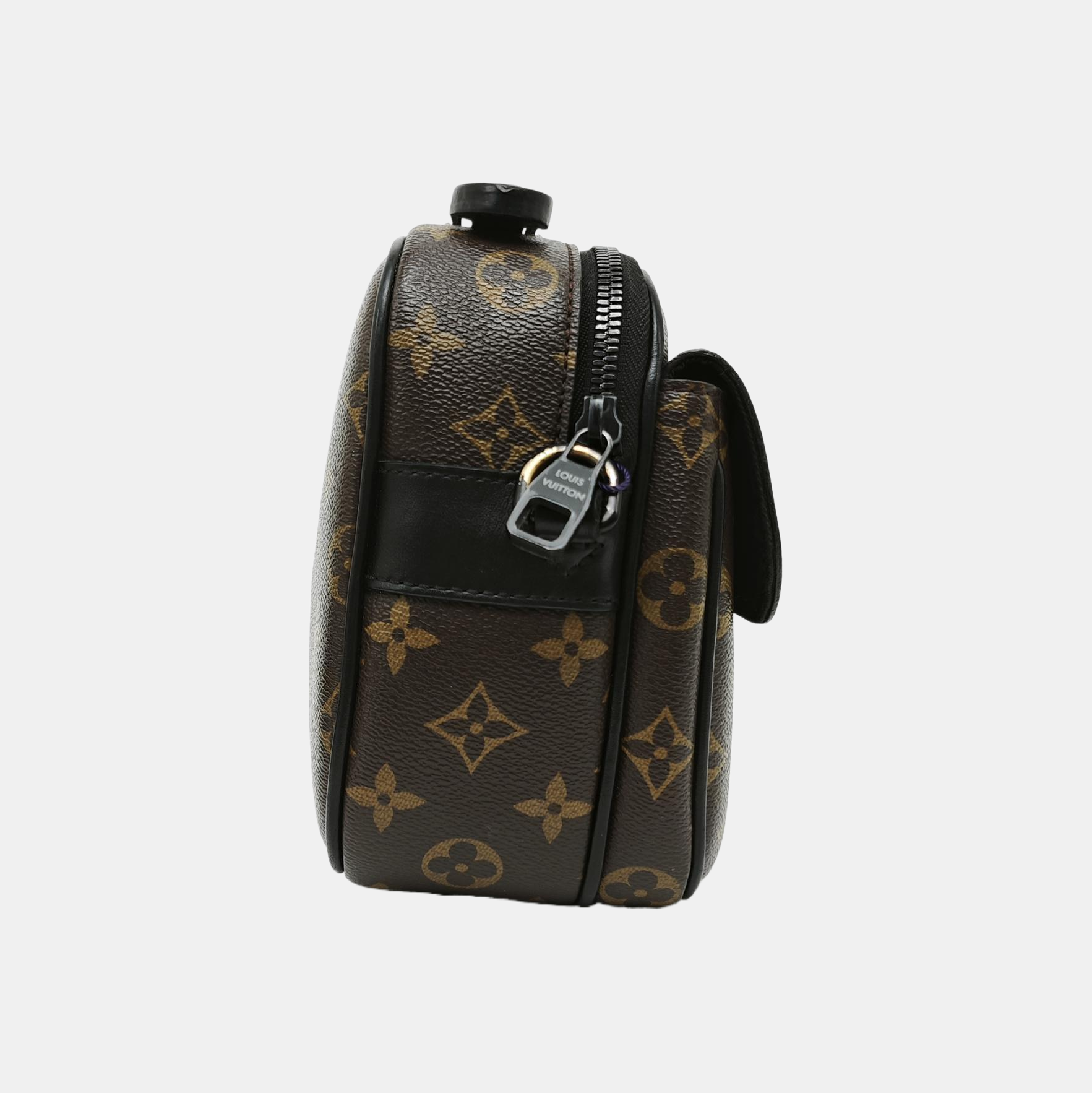 S LOCK Monogram Coated Canvas Brown