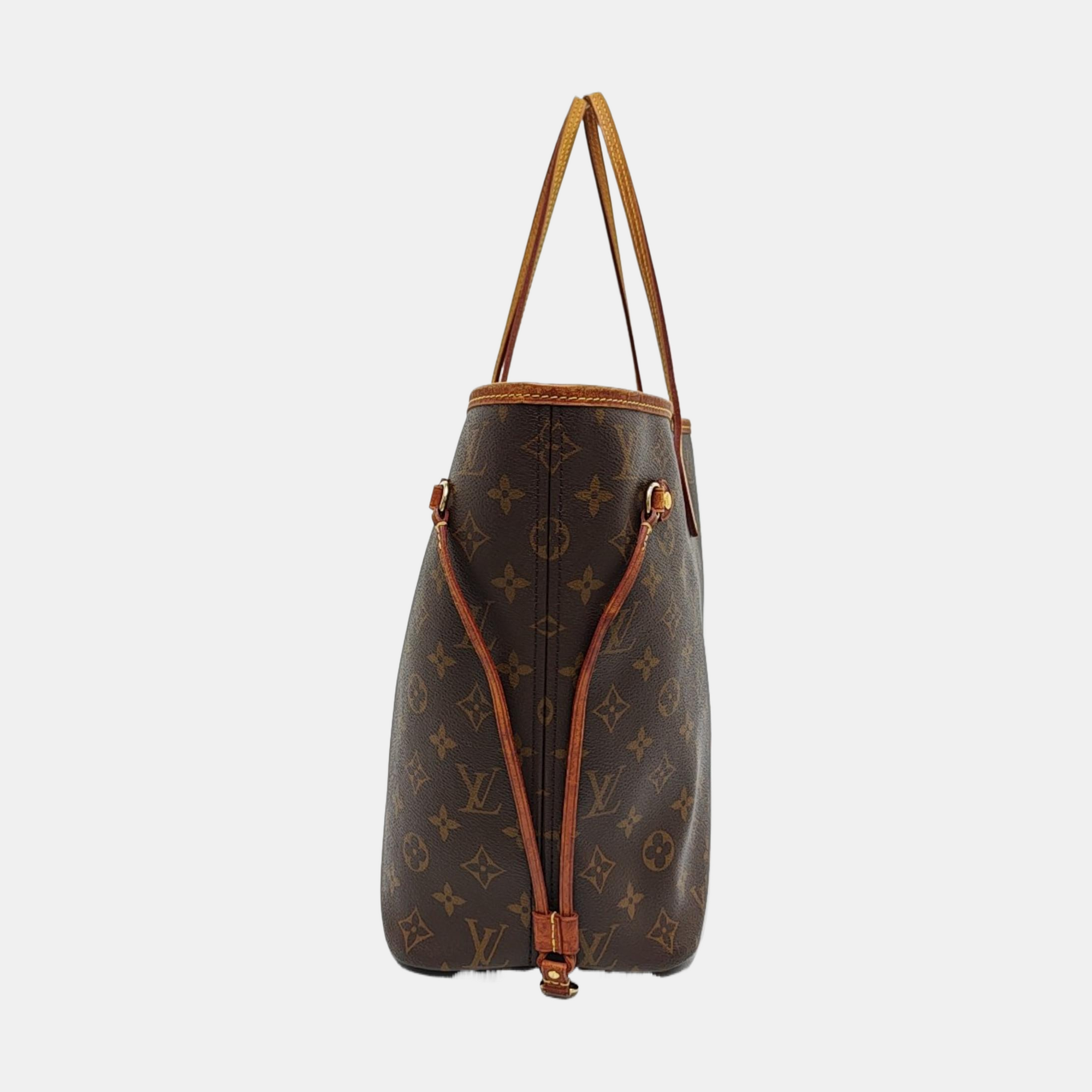 NEVERFULL MM Monogram Coated Canvas Brown