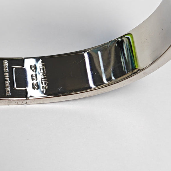 Clic H Metal Silver Bangle