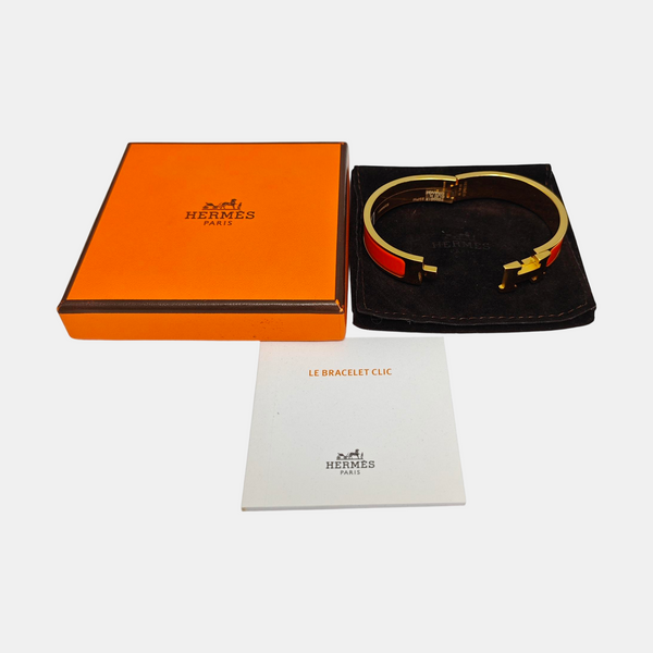 Clic H Metal Gold Bangle