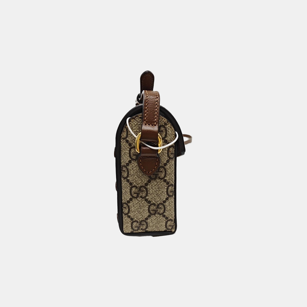 Horsebit 1955 Mini Monogram Coated Canvas Beige