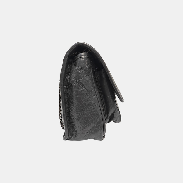 NIKI Small Chevron Calfskin Gray