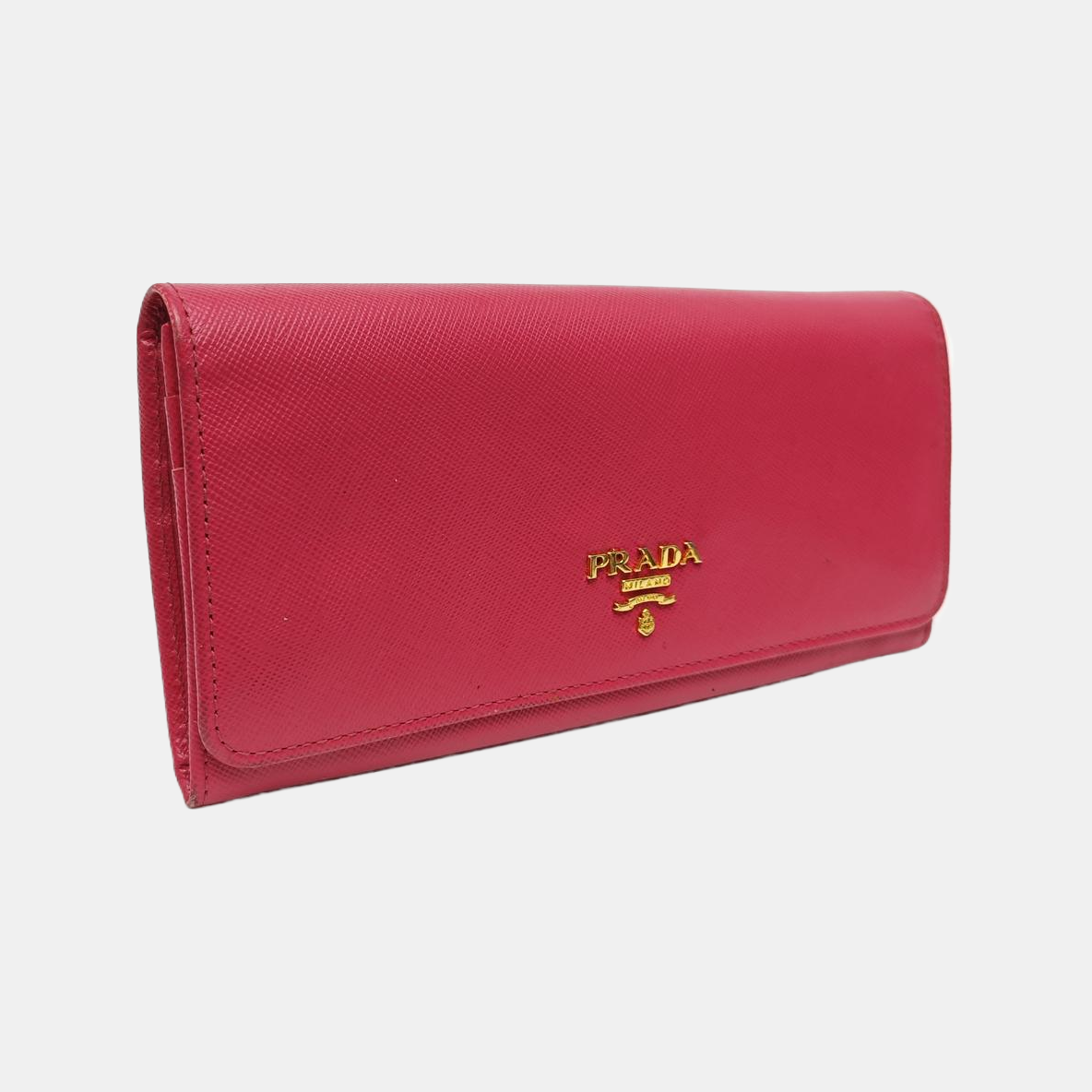 Fold Wallet Saffiano Calfskin Red Wallet