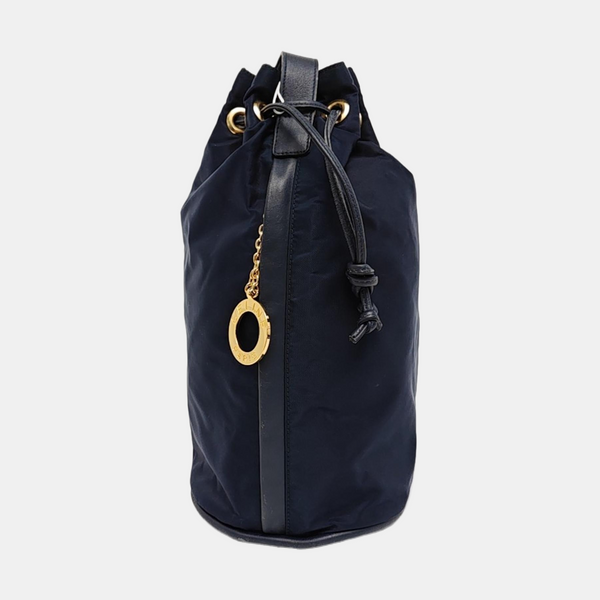 Nylon Bucket Bag Blue