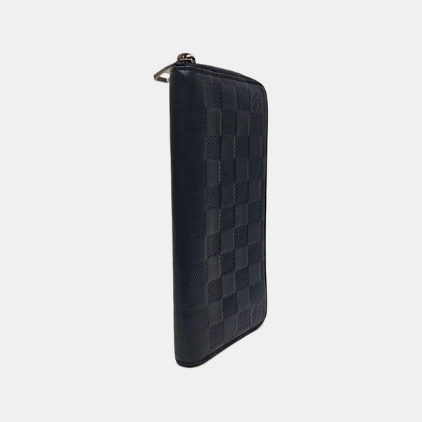 ZIPPY Damier Calfskin Blue Wallet