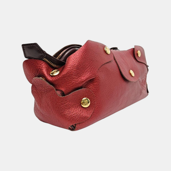 Leather Clutch Red