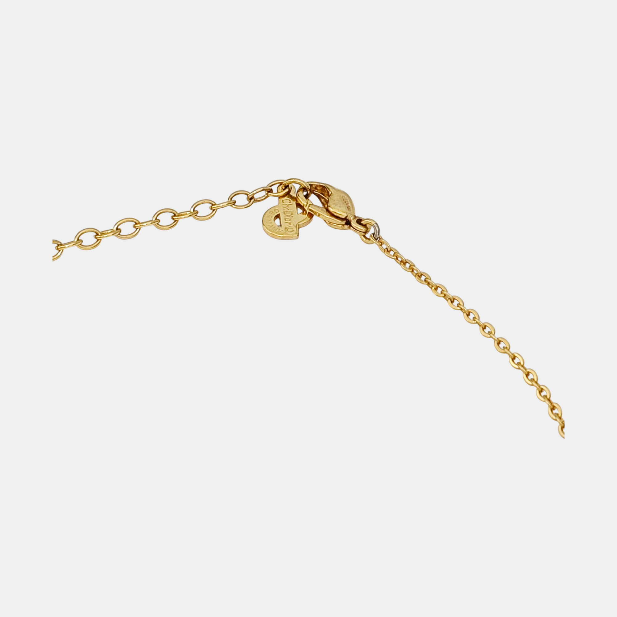 Dior Oblique Metal Gold Necklace