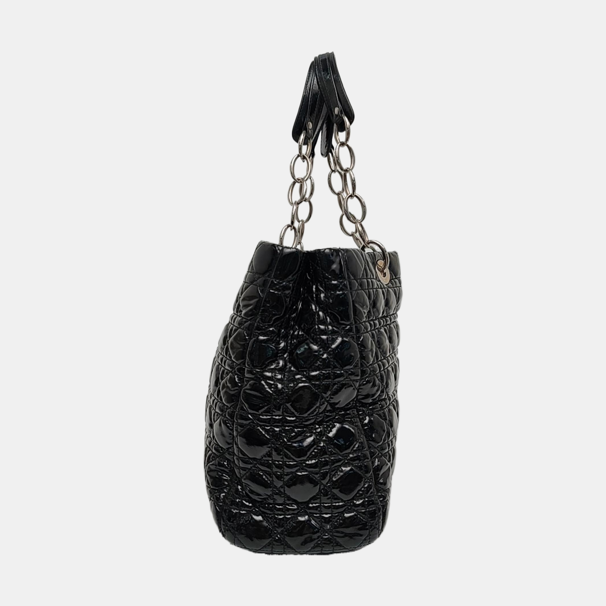 Dior Soft Cannage Patent Leather Black