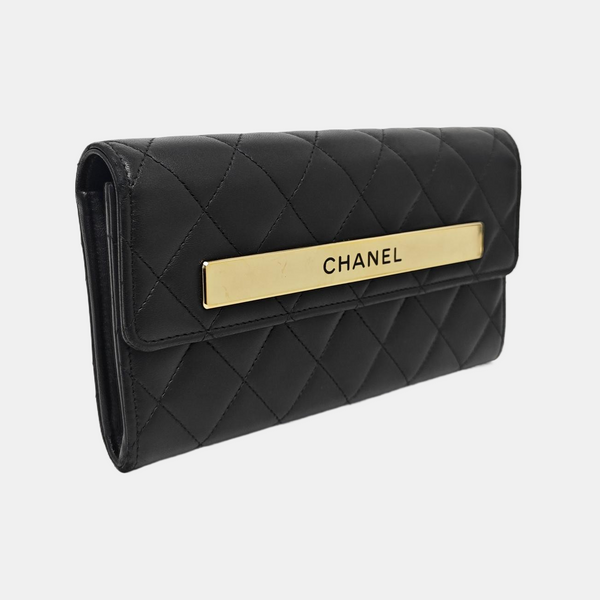 Quilted Lambskin Wallet Black