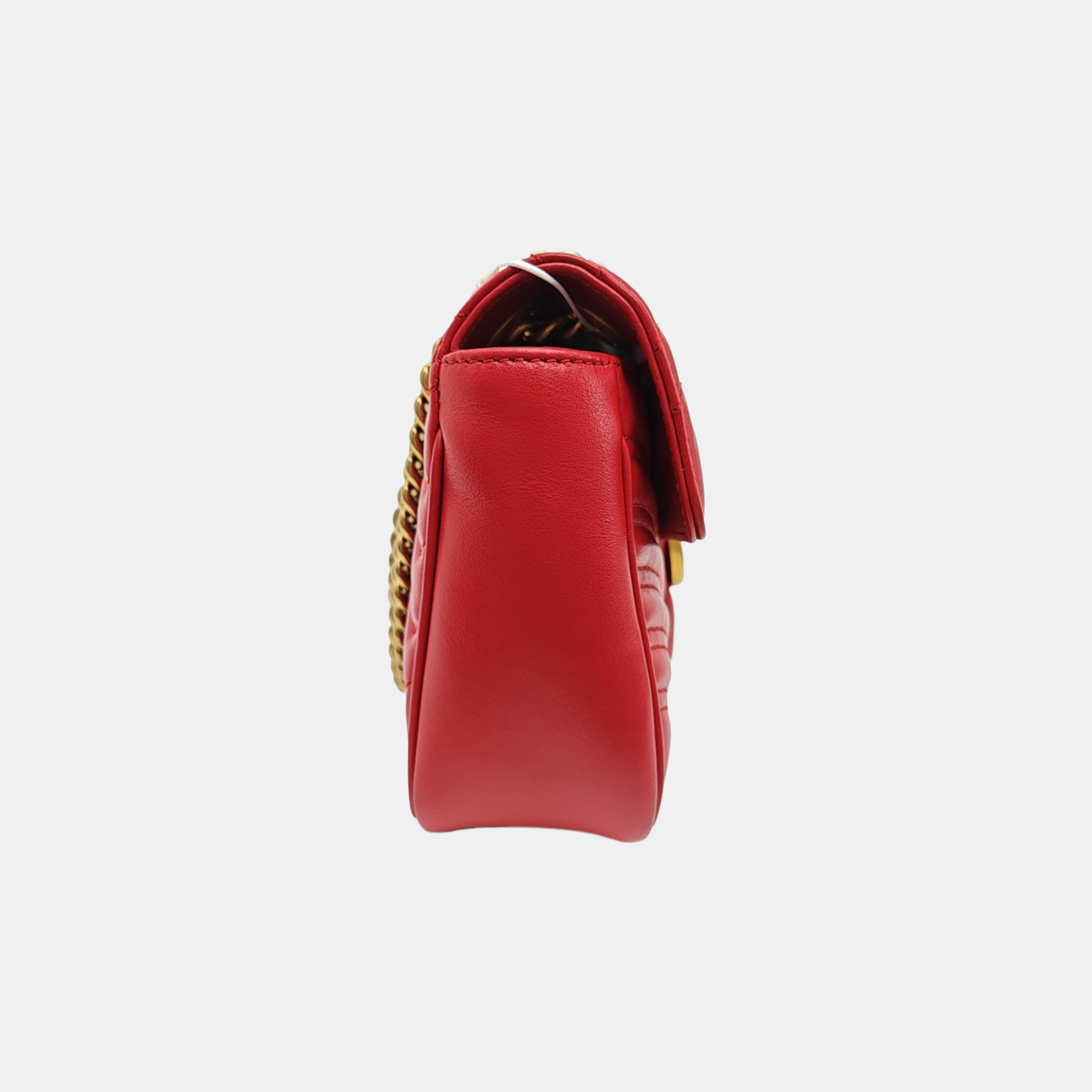 GG Marmont Medium Quilted Calfskin Red
