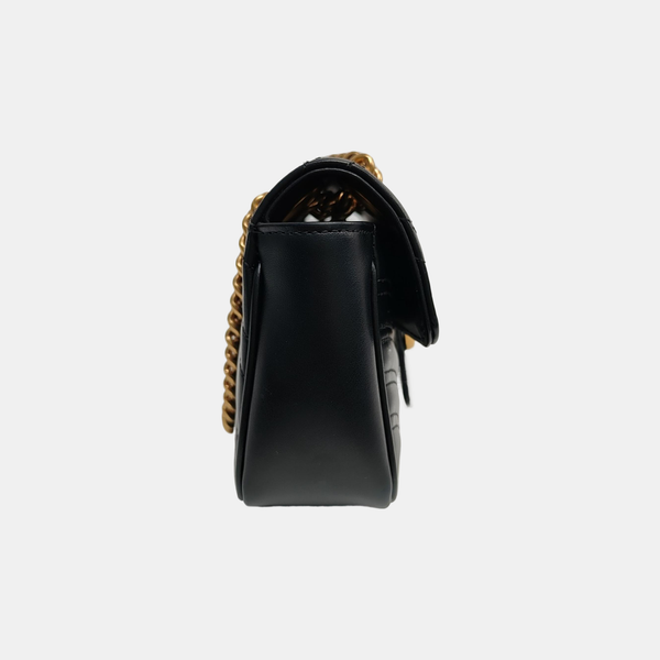 GG Marmont Small Quilted Calfskin Black
