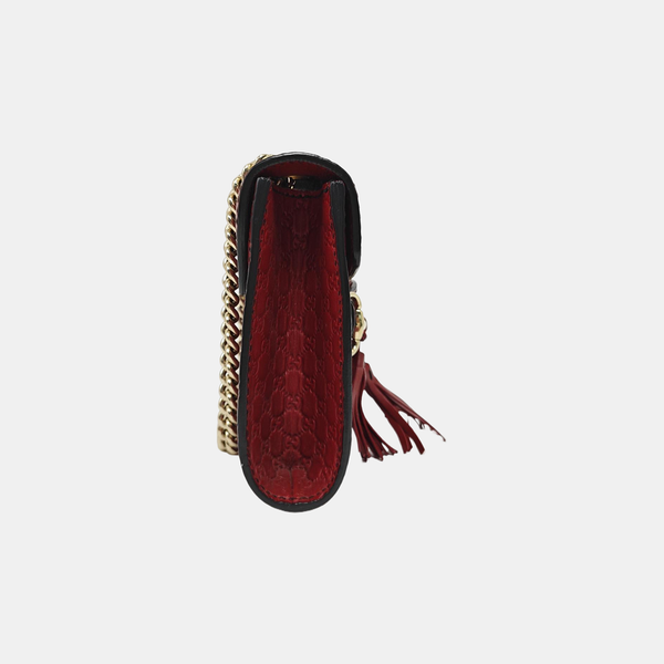 Emily Chain Monogram Calfskin Red