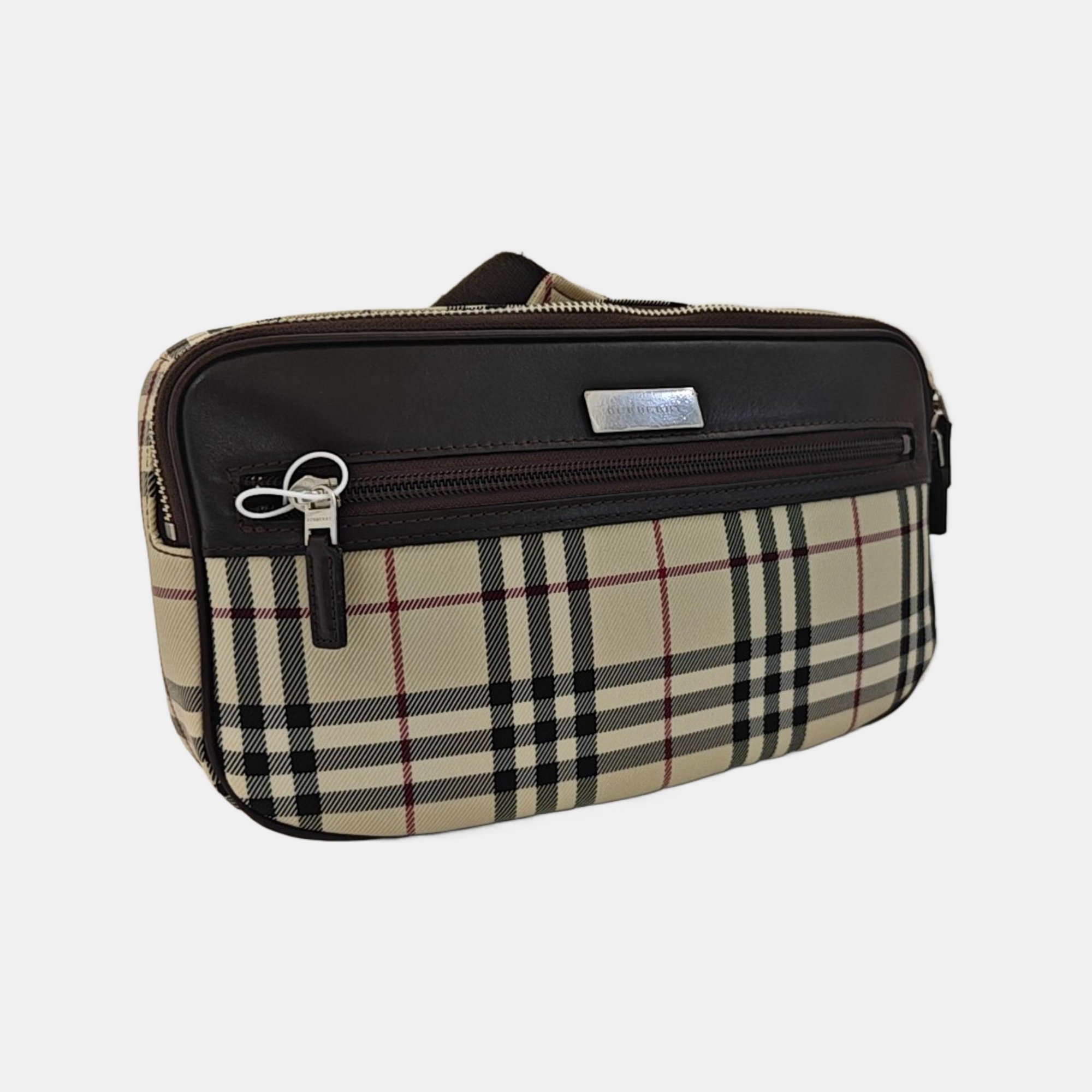 Fabric Belt Bag Brown