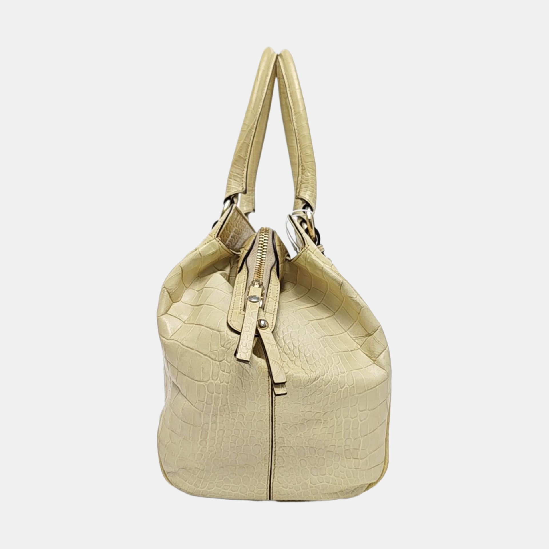 Calfskin Top Handle Bag Yellow