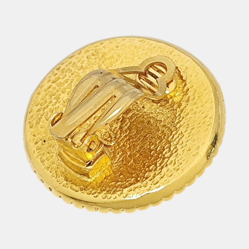 Metal Gold Clip On Earrings
