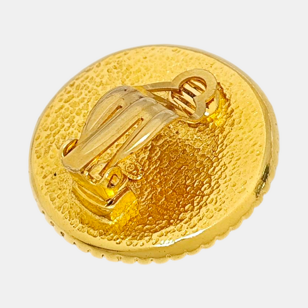 Metal Gold Clip On Earrings