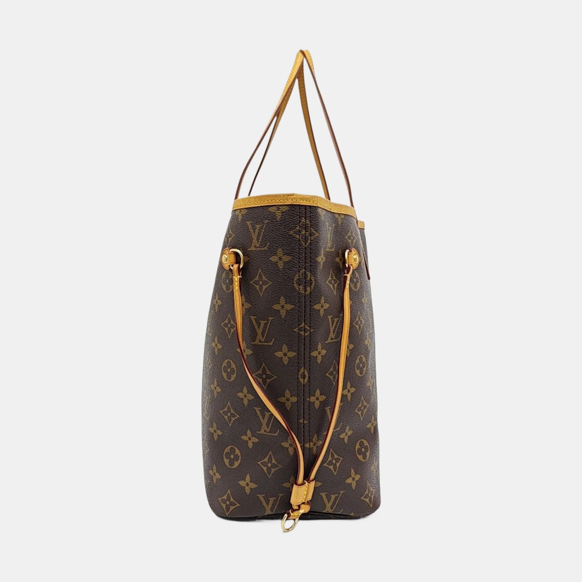 NEVERFULL MM Monogram Coated Canvas Brown
