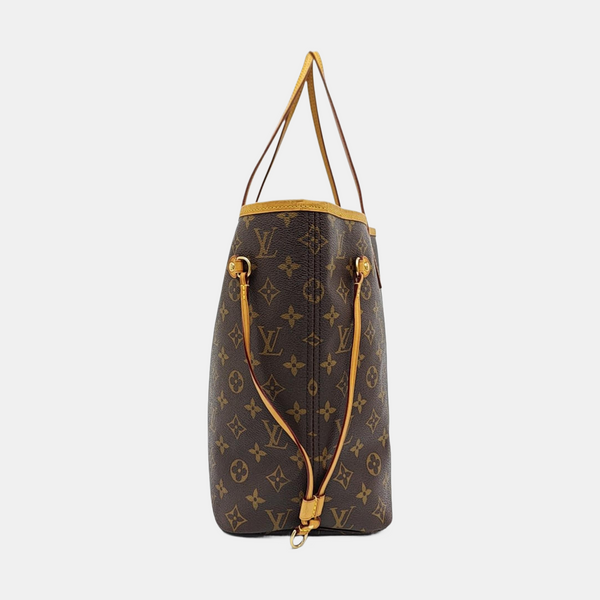 NEVERFULL MM Monogram Coated Canvas Brown