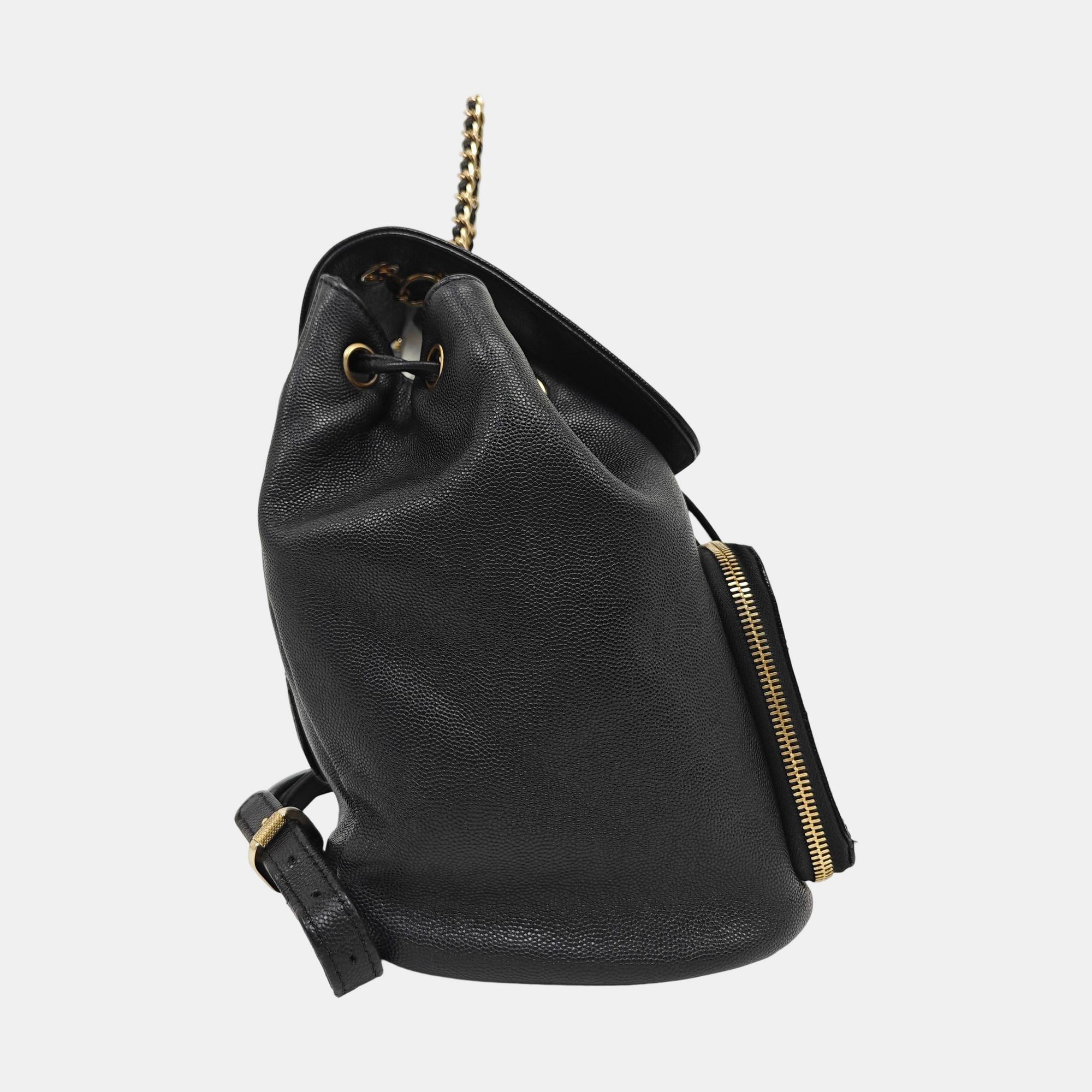BUSINESS AFFINITY Quilted Grained Calfskin Black