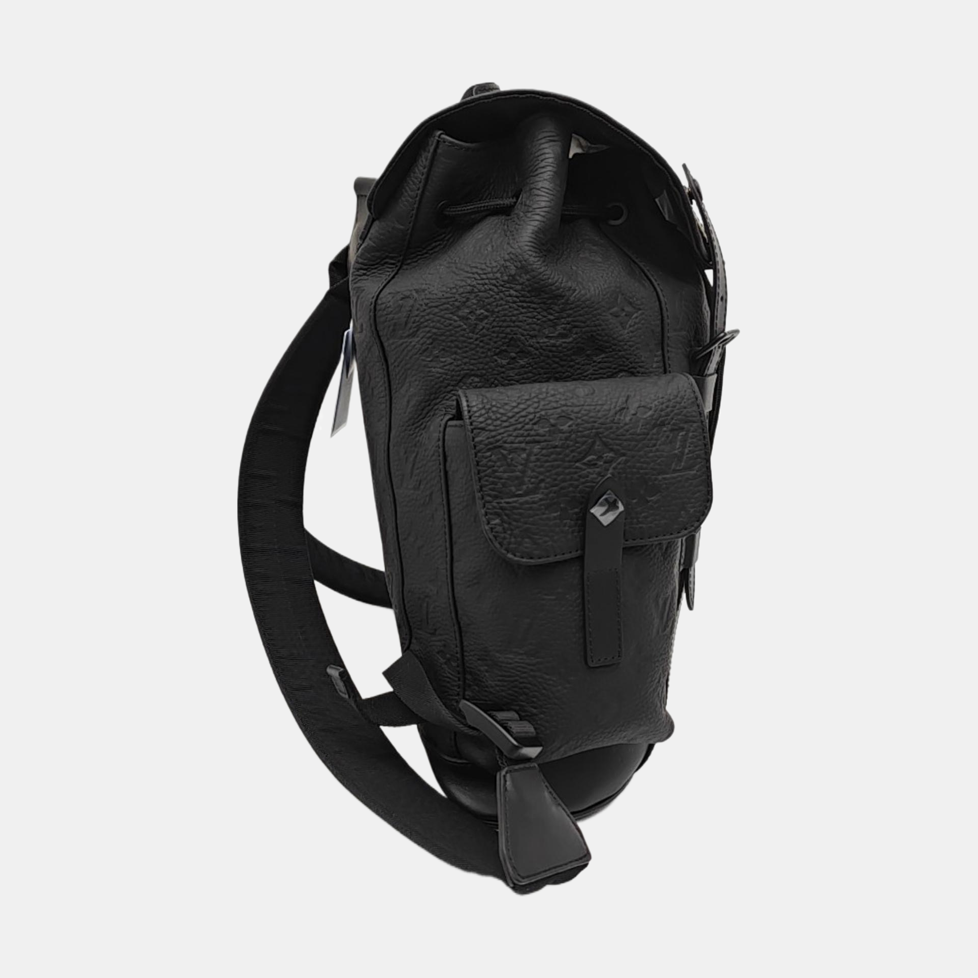 CHRISTOPHER Monogram Calfskin Black