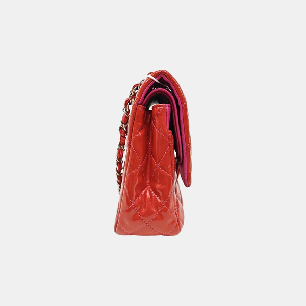 CLASSIC FLAP Small Quilted Patent Leather Red