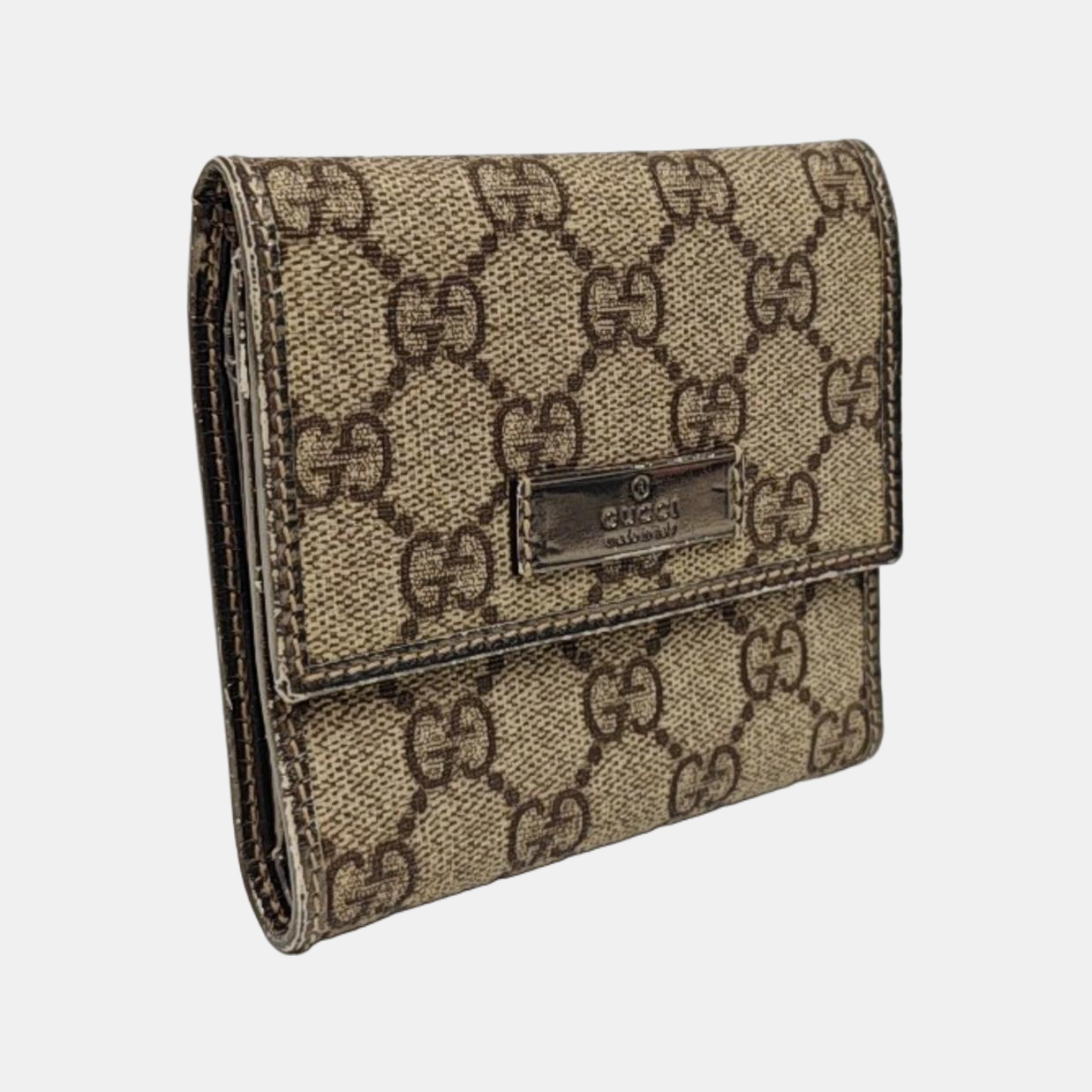 Monogram Coated Canvas Wallet Brown