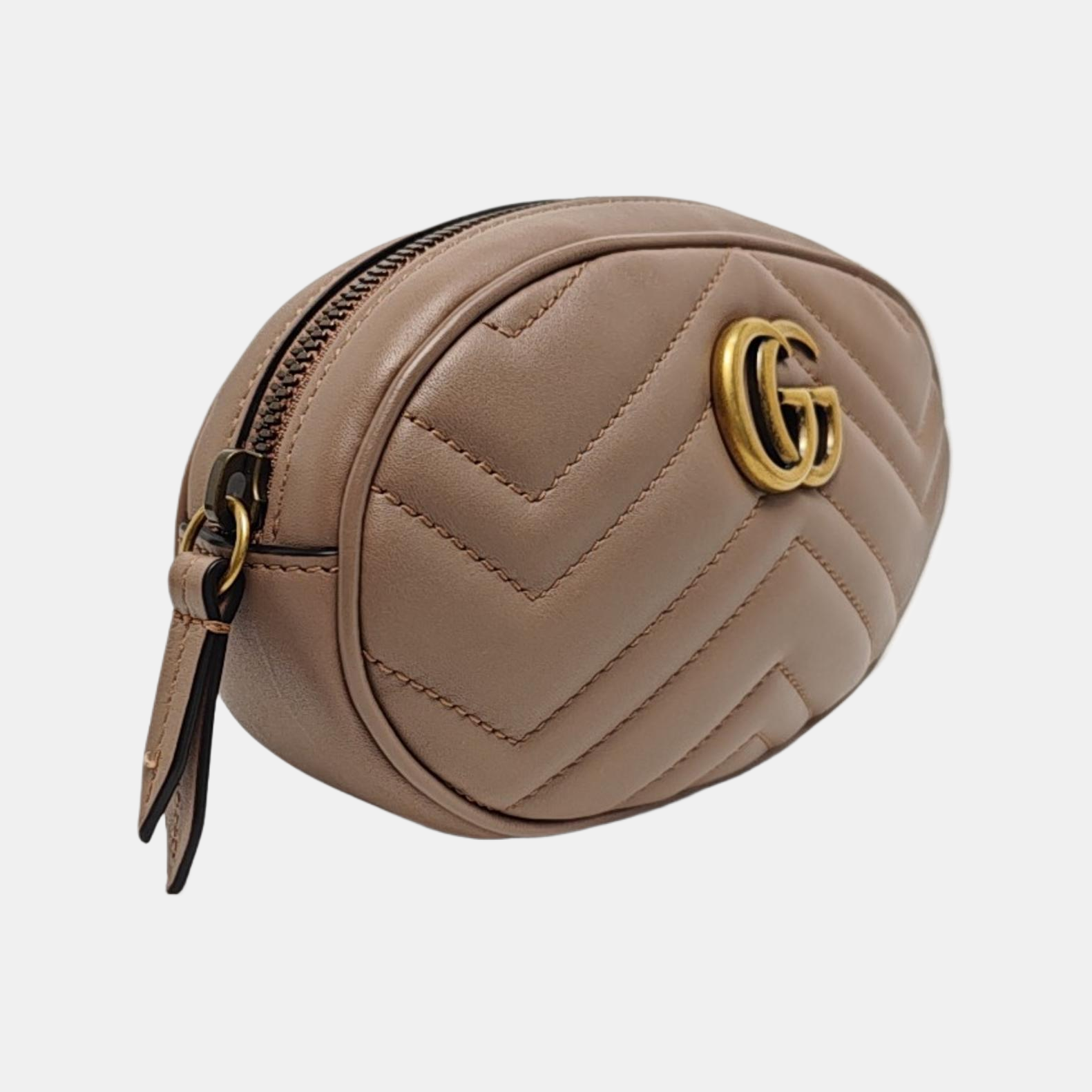 GG Marmont Super Mini Quilted Calfskin Beige