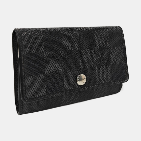 Damier Graphite Coated Canvas Key Pouch Gray