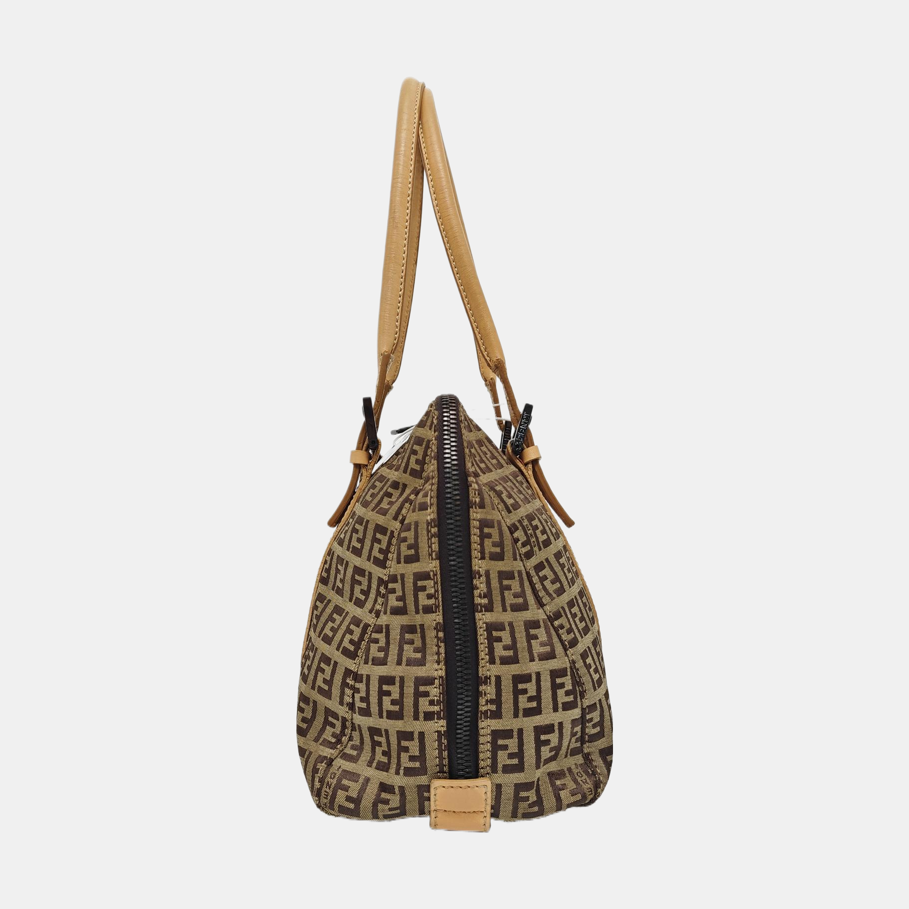 Canvas Top Handle Bag Brown