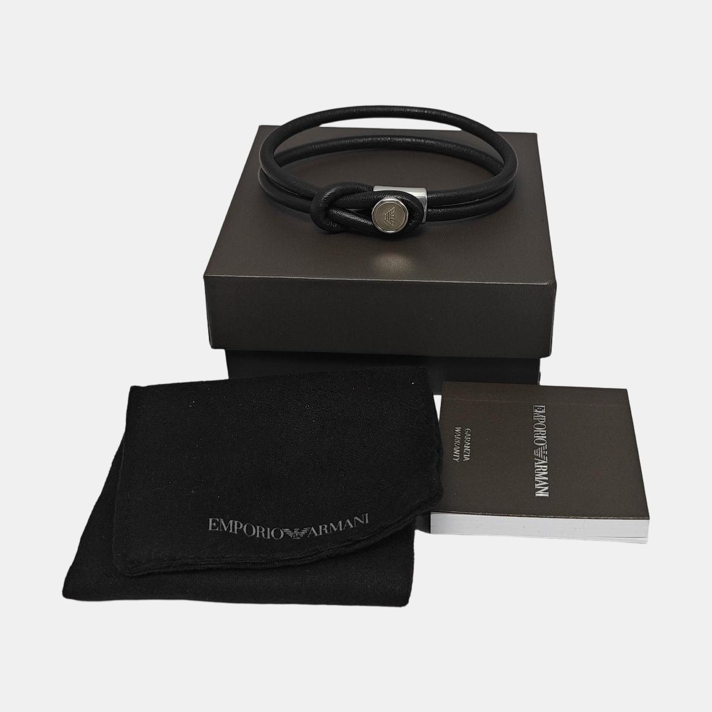 Leather Black Bangle