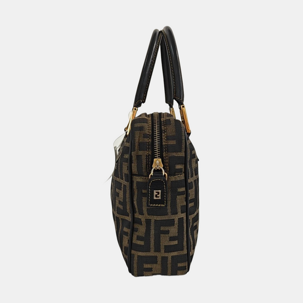 Monogram Canvas Top Handle Bag Brown