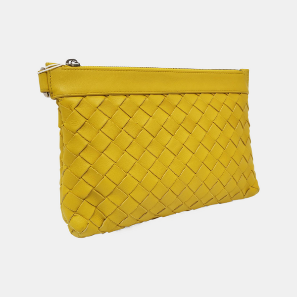 Calfskin Clutch Yellow