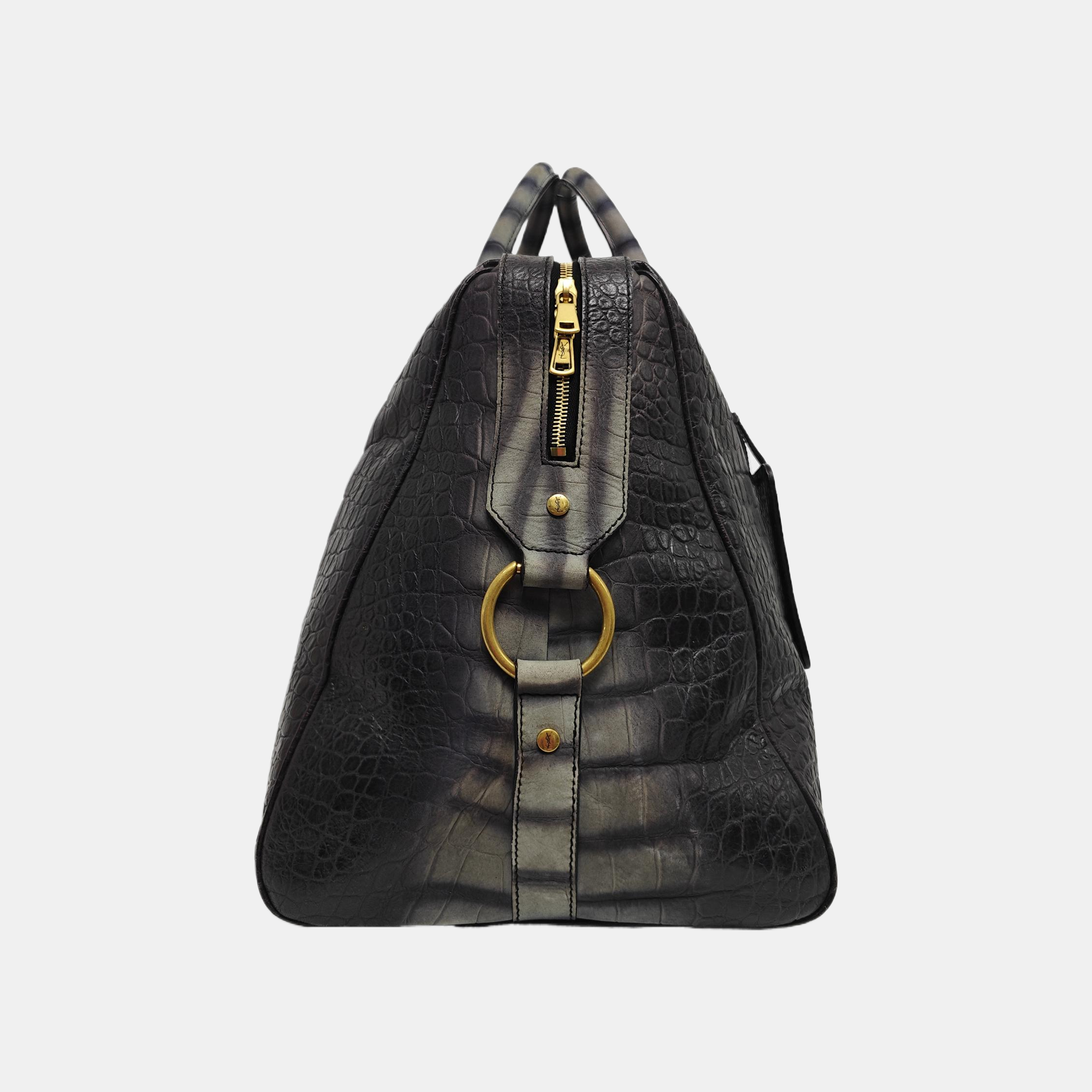 Calfskin Top Handle Bag Gray