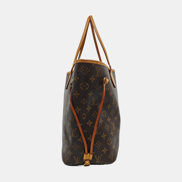 NEVERFULL MM Monogram Coated Canvas Brown