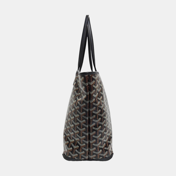 Coated Canvas Top Handle Bag Black