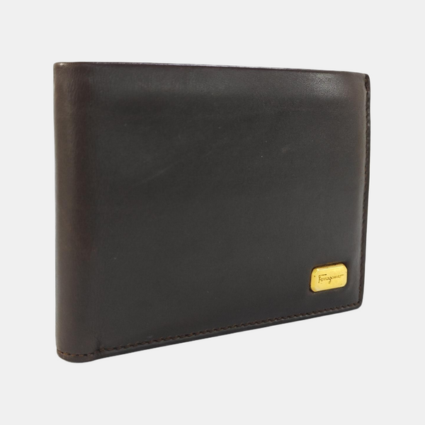 Calfskin Wallet Super Mini Brown