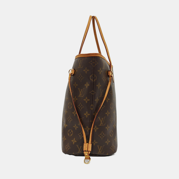 NEVERFULL MM Monogram Coated Canvas Brown