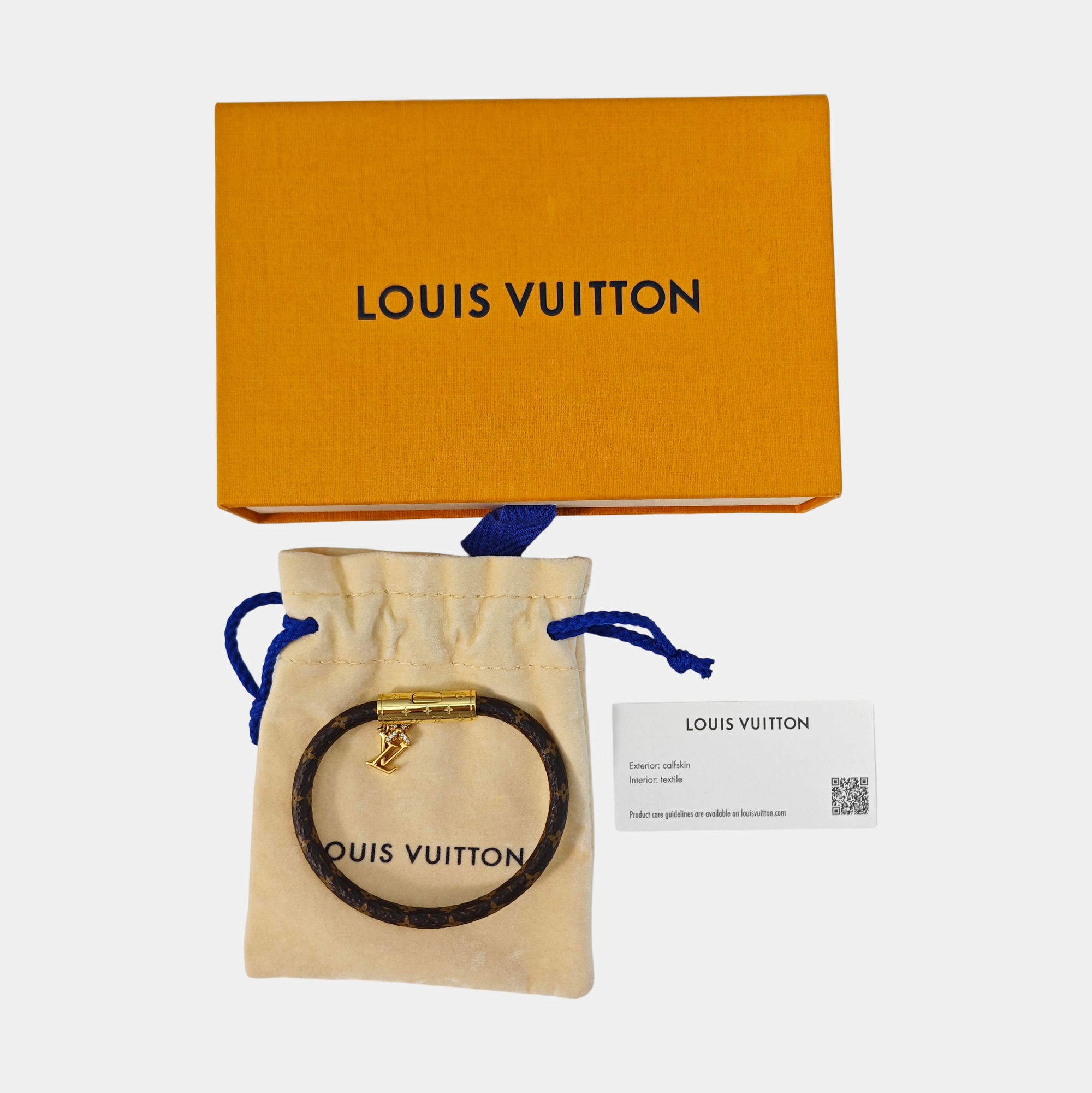 LV Push Coated Canvas Brown Bracelet