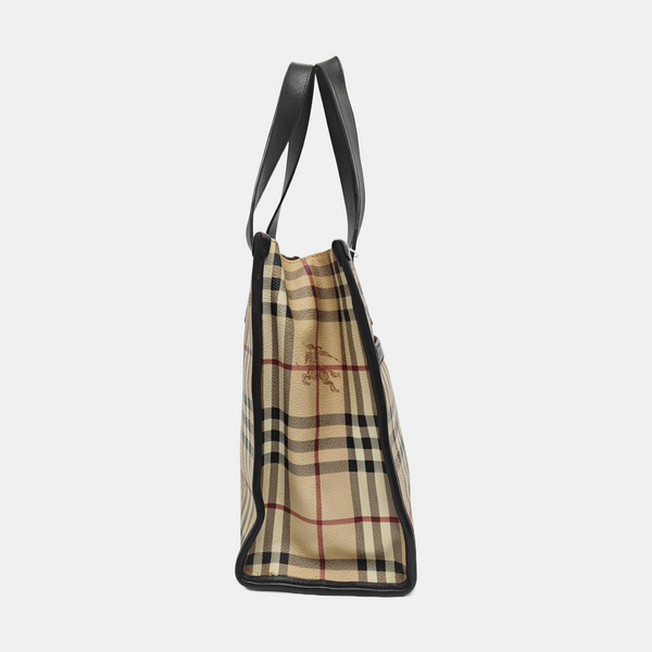 Coated Canvas Tote Bag Beige