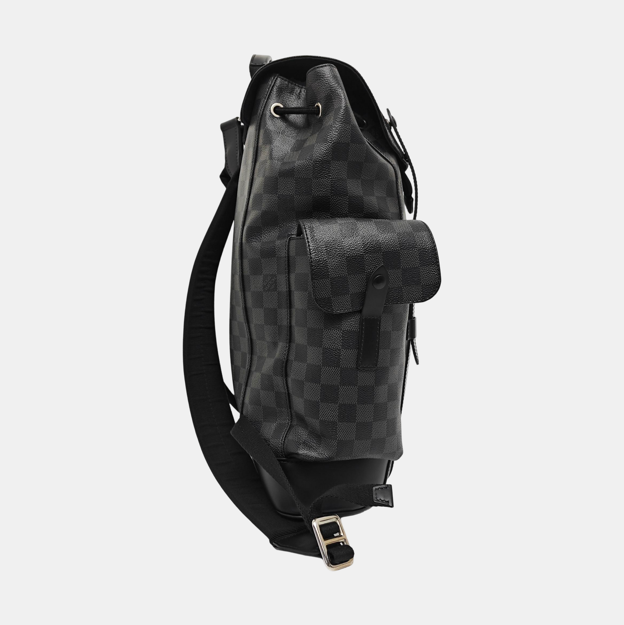 CHRISTOPHER MM Damier Graphite Coated Canvas Gray