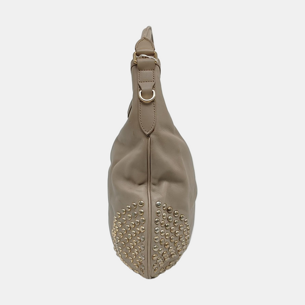 Calfskin Top Handle Bag Gray