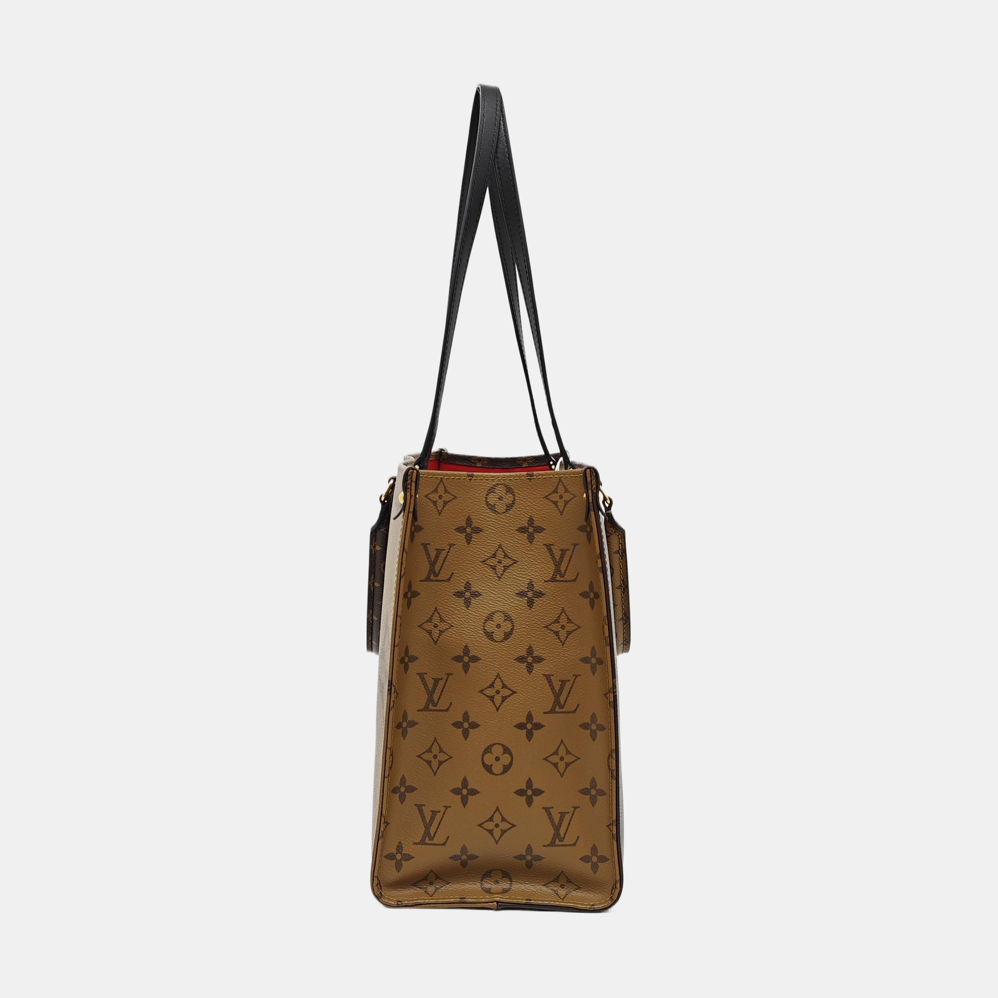 ONTHEGO MM Monogram Coated Canvas Brown