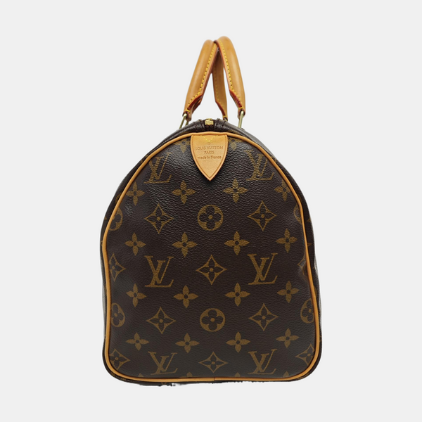 SPEEDY 30 Monogram Coated Canvas Brown