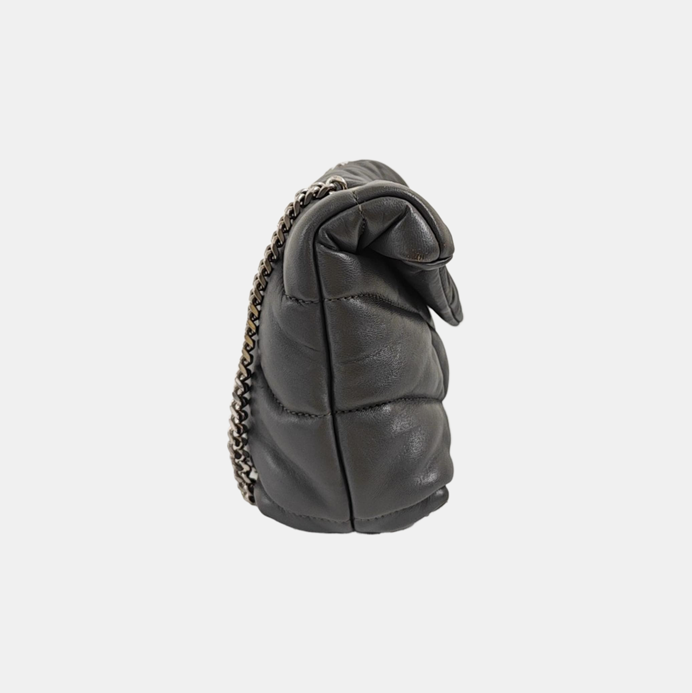 LOULOU Small Quilted Lambskin Gray