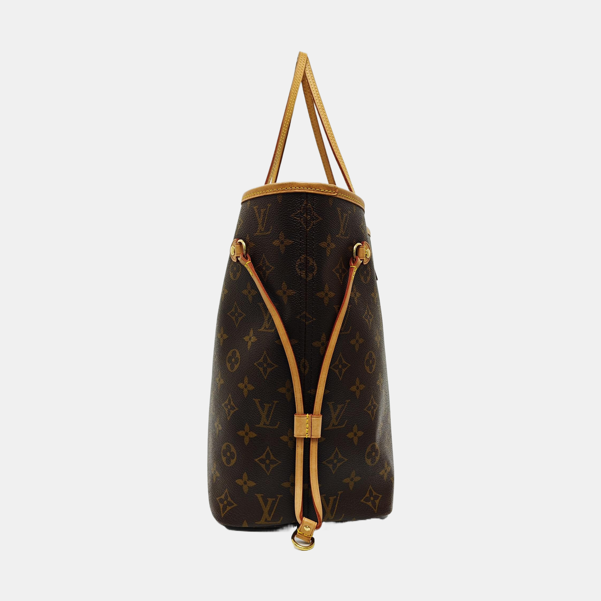 NEVERFULL MM Monogram Coated Canvas Brown