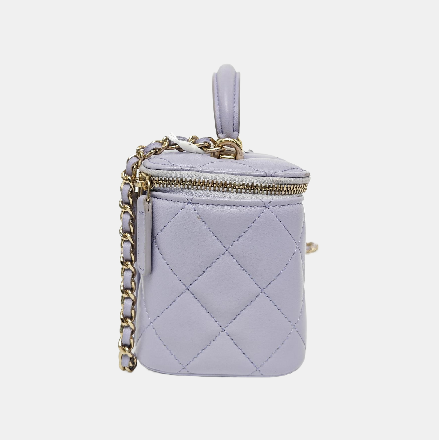 VANITY CASE Small Quilted Lambskin Purple
