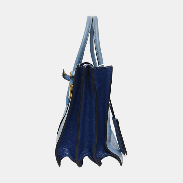 Calfskin Shoulder Bag Blue