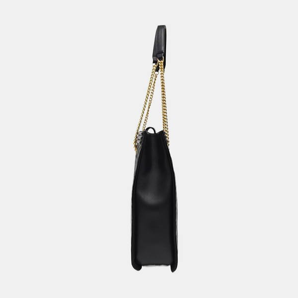 Quilted Calfskin Shoulder Bag Black