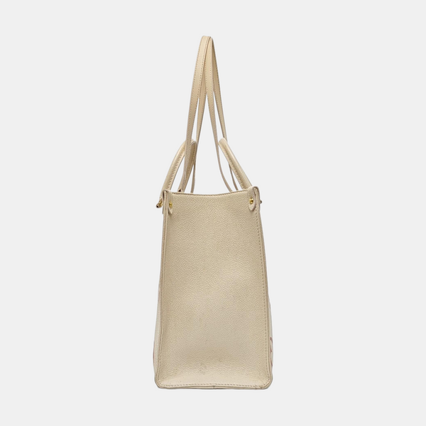 ONTHEGO MM Monogram Calfskin Beige
