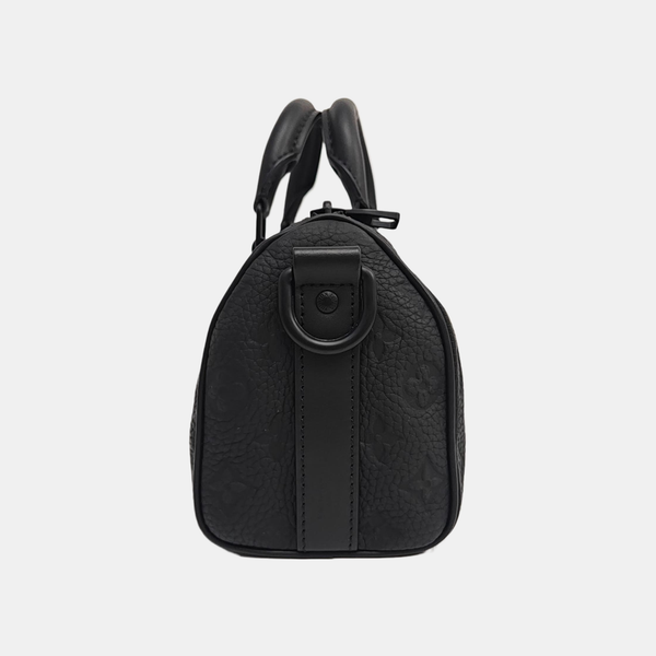 KEEPALL 25 Monogram Calfskin Black